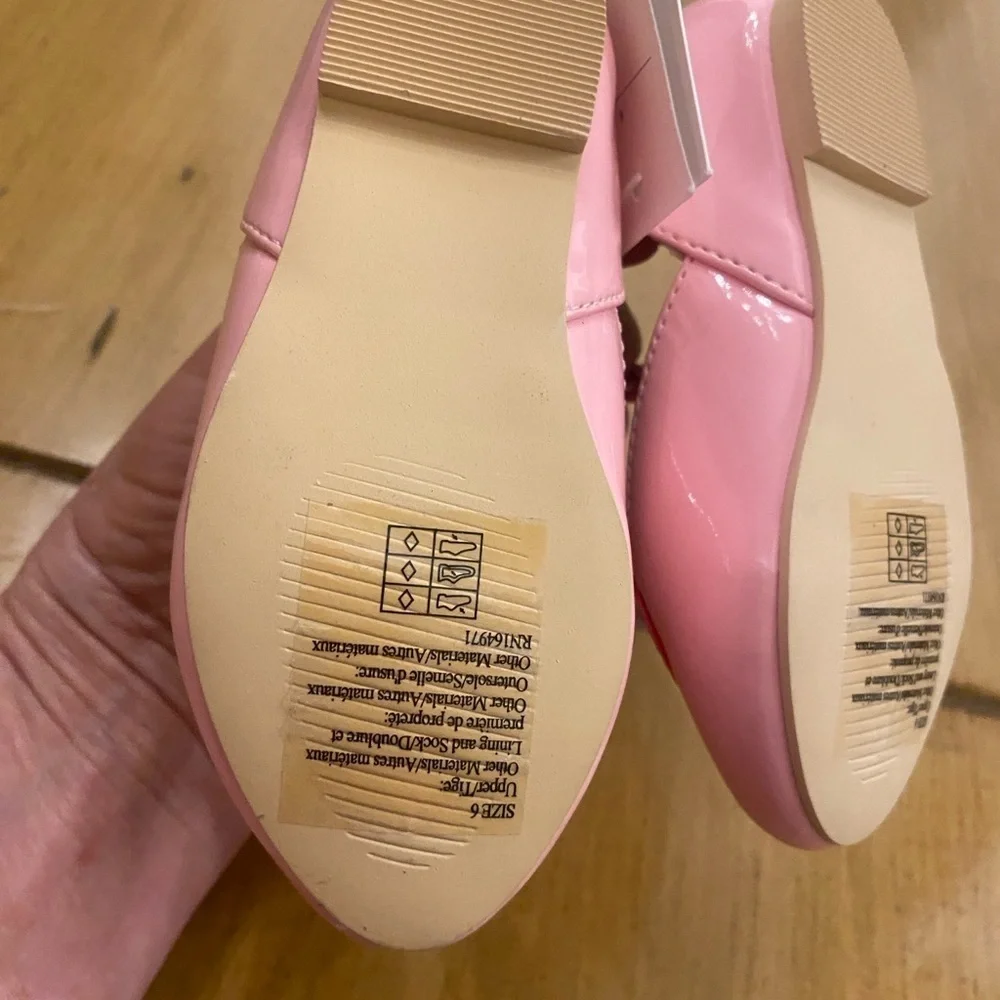 Janie & Jack Pink VDay Heart Dress Shoes New Size 6